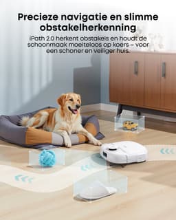 eufy Nieuw 2026 Robotstofzuiger met Dweil C28 Omni - HydroJet-zelfreinigende Dweilrol - Upgrade van X10 Pro - 15.000Pa Zuigkracht - Alles-in-1 Station - Automatisch Dweilen en Drogen - AI-obstakeldetectie — thumbnail 3