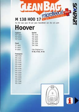CleanBag stofzuigerzakken 4 stuks - Geschikt voor Hoover Capture Flash Freespace Sprint - H58 H63 H64 - Inclusief 1 filter - Alternatief — thumbnail 3