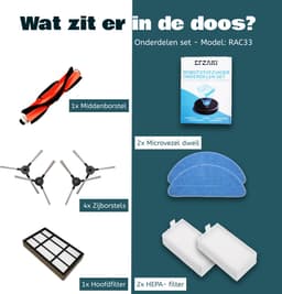 Efzaki Onderdelen Set - 10 Stuks - Geschikt voor Roboo modellen Robotstofzuigers - RAC33 — thumbnail 4