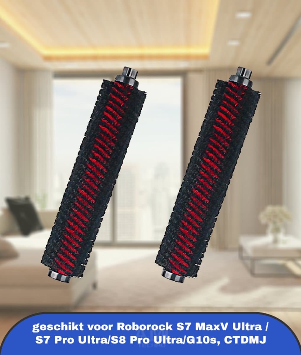 2 stuks reinigingsborstels geschikt voor Roborock S7 MaxV Ultra / S7 Pro Ultra/S8 Pro Ultra/G10s, CTDMJ rolborstel, onderhoudsborstel, afneembare accessoires voor hogedruk-reinigingsrollerborstels — afbeelding 1