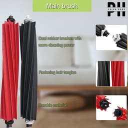 PolkaHome 17 stuks Accessoireset geschikt voor Roborock robotstofzuigers, 2 hoofdborstels, 4 hepa filters, 6 poetsdoeken, 6 zijborstels, 1 reinigingsborstel, accessoires reserveonderdelen. voor Roborock Q5 Pro+/Q5 Pro/Q8 Max+/Q8 Max — thumbnail 2