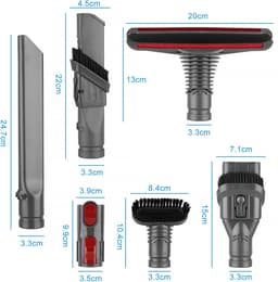 YONO Opzetstuk Accessoires Set geschikt voor Dyson V16/V15/V11/V10/V8 - Mondstuk - Zuigmond - Borstel - Onderdelen Steelstofzuiger - 6in1 Accessoires — thumbnail 4