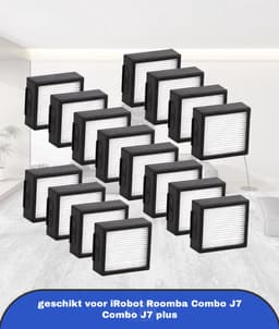 (16 stuks) vervangende filter geschikt voor iRobot Roomba Combo J7 Combo J7 plus robotstofzuiger HEPA-filter accessoireset 16 stuks (alleen voor Combo J7 — thumbnail 1