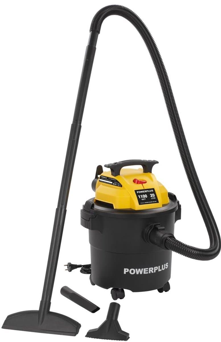 Powerplus elektrische stofzuiger nat-droog POWX3210 - 1100W stofzuiger keuken, vloer, tapijt - 20l tank - met 3 acc. — afbeelding 1