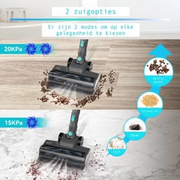 SteeFly® 6 in 1 Steelstofzuiger - Op accu 40 min - Lichtgewicht - Zonder zak - 175W - Lichtblauw - Meerdere oppervlaktes — thumbnail 3