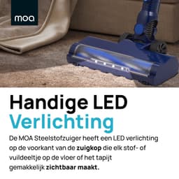 MOA Steelstofzuiger Ultra - 2-in-1 - Kruimeldief - Draadloos - 180 Watt - Zonder zak - VC03DB — thumbnail 4