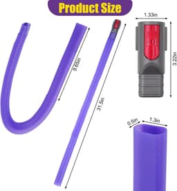 Geschikt voor-Accessoireset voor het reinigen van kieren in de stofzuiger, flexibele slang van 86,4 cm (34 inch), geschikt voor de Dyson V7 V8 V10 V11 V15 GEN5, pluisverwijderaar voor in de droger, voor het reinigen van autodetails en kieren in huis. — thumbnail 2