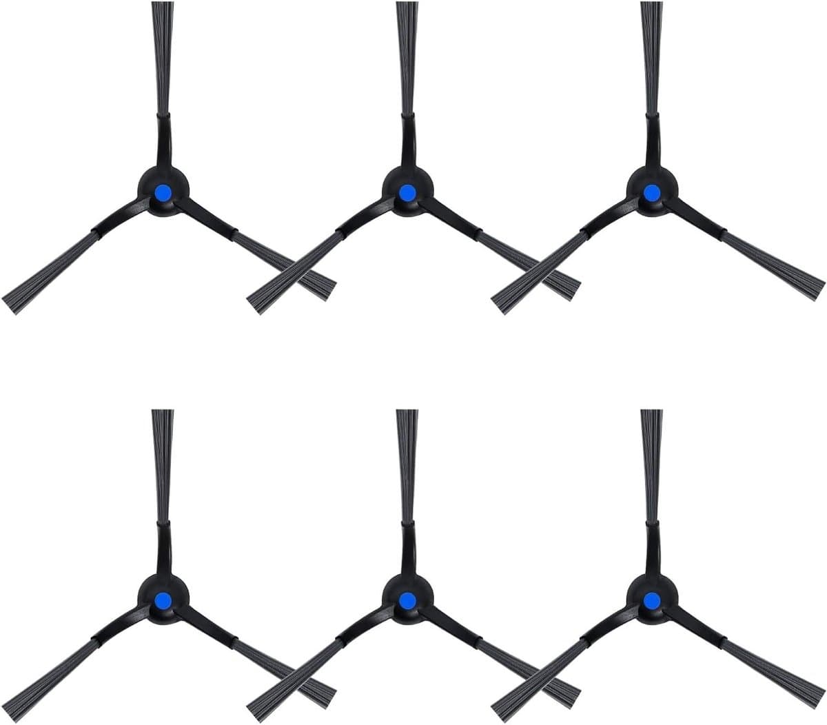 Ronte - Reserveonderdeel zijborstels voor robotstofzuiger, set van 6 - Ecovacs Deebot T50 Pro Omni/T50 Max PRO OMNI/T50 Omni/X8 PRO OMNI/X8 Omni - Stofzuiger accessoires - Duurzame borstels - Vervangingsonderdeel — afbeelding 1