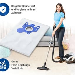 10-stuks Stofzuigerzakkenset - Stofzak - Stofzuigeraccessoires - Vuilverwijdering - Reinigingsgereedschap - Geschikt voor de nieuwe Miele-serie stofzuigers - Compatibel met de C3-, C1-, C2-, S2-, S5- en S8-serie - Blauw — thumbnail 3