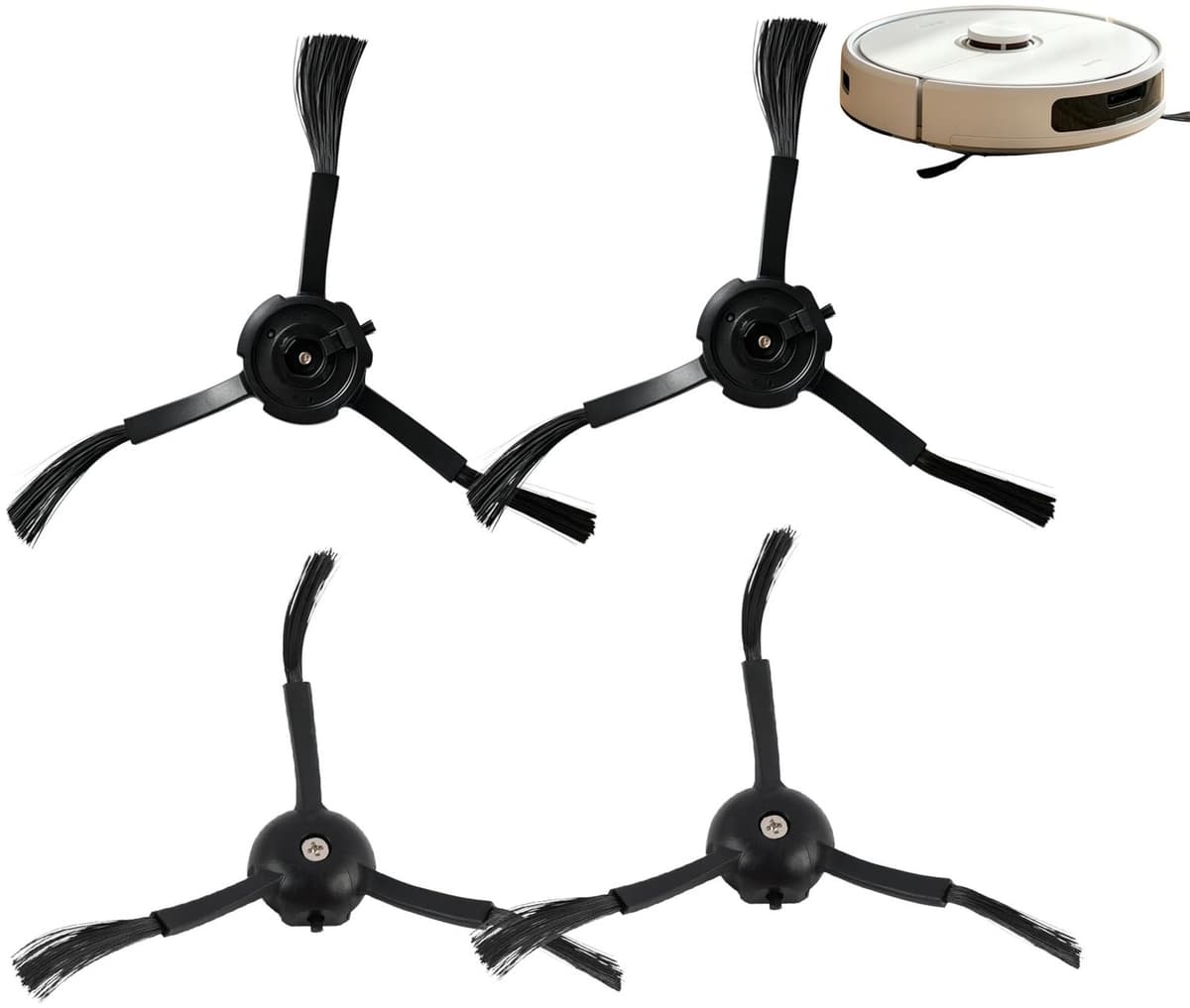 Zijborstelset voor robotstofzuiger - 4 stuks - Nylon — afbeelding 1