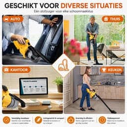 DPLUNIQ Stofzuiger - Handstofzuiger - Steelstofzuiger - Vloerreiniger - Gereedschap - Accessoires - 2x DeWalt 20V - Geel/Zwart — thumbnail 4
