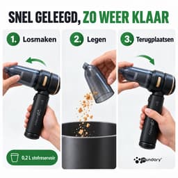 Mundary Vacuumcleaner – Draadloze Autostofzuiger – 27.000 Pa Zuigkracht – Blaas- en Zuigfunctie – Oplaadbaar via USB-C — thumbnail 3
