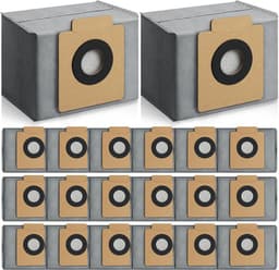 20 stuks stofzakken geschikt voor Eufy X10 Pro Omni & X8 Pro robotstofzuiger zelfleegende station - 4-laags filtratiesysteem - vervangingszakken met grote capaciteit — thumbnail 1