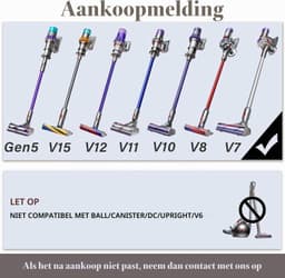 Namajunas 6-delig accessoireset voor stofzuigers compatibel met Dyson Gen5, V7, V8, V10, V11, V12, V15, SV10, SV11 - Vervangingsmondstukken en opzetstukken voor stofzuigers — thumbnail 5