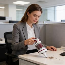 Oplaadbare USB‑bureaustofzuiger - Krachtige stille zuigkracht - Handstofzuiger voor thuis en kantoor - Geschikt voor computertoetsenborden, huisdiervachten en kruimels - Groen - Tafelstofzuiger Handzaam - Multifunctionele tafelreiniger — thumbnail 5
