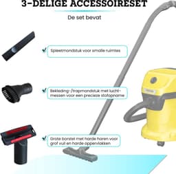 Somstyle Zuigmond Set Geschikt voor Karcher MV2, A2004, A2054, A2024, WD2, WD3 & WD3P - 3-Delig - Stofzuiger Accessoires - Mondstuk - Zwart — thumbnail 4