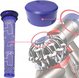 2 X Vervangende filter Geschikt voor stofzuiger Dyson V8, V7, vervanging voor het filter DY-967478-01 + DY-965661-01 — thumbnail 4