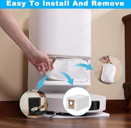 12 stuks stofzakken voor Dreame L10s Ultra en L20 Ultra - stofzuigerzakken voor Dreame L10 Ultra en L20 Ultra - automatisch reinigingsstation - 25 liter grote capaciteit - accessoires — thumbnail 3