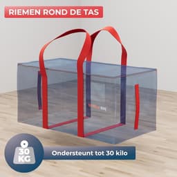 Set van 4 XXL opbergzakken - grote tas voor verhuizing en reizen - stevige dikke en waterdichte tas - WRAPPYBAG - versterkte handgrepen - kleding dekbed/kussen - 75 x 36 x 38 cm — thumbnail 2