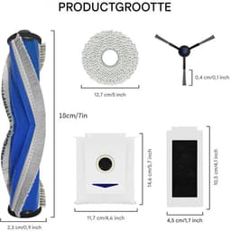 Accessoires voor stofzuigers - Geschikt voor T30 Ecovacs DEEBOT T30 PRO OMNI / T30 OMNI Vervangende accessoires voor robotstofzuigers - 1 hoofdborstel, 4 filters, 4 zijborstels, 4 dweilen, 4 antibacteriële stofzakken — thumbnail 2