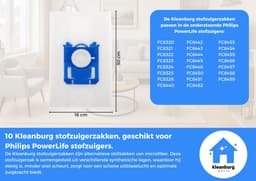 Kleanburg® - Geschikt voor Philips PowerLife - Stofzuigerzakken - 10 stuks — thumbnail 4