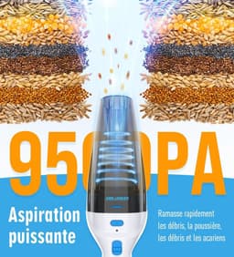 9500PA draagbare mini-handstofzuiger voor auto en huis - multifunctionele accessoires — thumbnail 4
