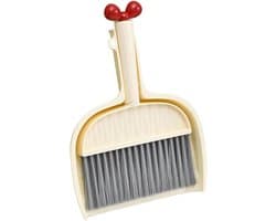 Mini Stoffer Blik - Kleine Bezem - Bureau Schoonmaken - Ruimtebesparend Ontwerp - Compact Formaat - Niet Gespecificeerd
