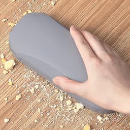Tafelkruimelverzamelaar - Handborstel Kruimels - Snel Aanrecht Schoon - Zachte Beschermende Borstels - 19.8 cm Lengte - Grijs — thumbnail 2