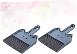 Schoonmaak set - Mini bezem stoffer - Kleine ruimtes reinigen - Compact formaat - 22 x 17 cm - Blauw — thumbnail 4