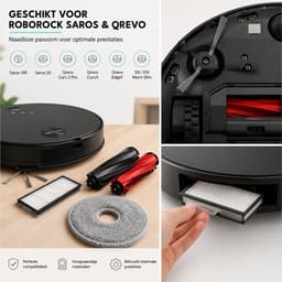 ZENC® Accessoireset Geschikt voor Roborock Saros 10R, Qrevo Curv 2 Pro, Qrevo CurvX & Qrevo EdgeT - Robotstofzuiger - Onderhoudsset - HEPA-filters - Borstels - Stofzakken - Dweilpads — thumbnail 2