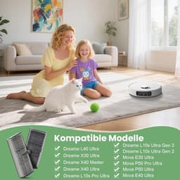 10 stuks HEPA-filteraccessoires-voor Dreame L10s Ultra Gen 2 / X40 Ultra / X40 Master / L40 Ultra / L10s Pro Ultra / X30 Ultra / L10s Ultra Gen 3 stofzuiger-actieve koolstoffilter-reserveonderdelen — thumbnail 3