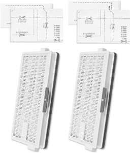 4 stuks - 2 filter en 2 sets Filterkatoens - Voor Miele stofzuigers, Ideaal Hepa Airclean 50 accessoires voor Miele Complete C3 & C2, Compact C1 & C2 , GN Hycean3D, S8340, S6 ,AH50, S3 — thumbnail 1
