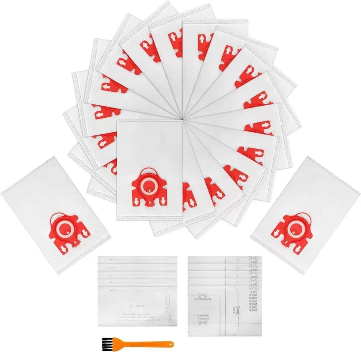 25 - stuks - Geschikt voor vervangende zakken voor Miele HyClean 3D Efficiency GN Classic C1 Complete C2 C3 Series S2000 S5000 S8000 stofzuigers-rood — afbeelding 1