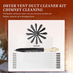Droger Vent Cleaner - Schoorsteenborstel Kit - Ventilatie Reinigen - Flexibele Staven - 12 Voeten - Zwart — thumbnail 5