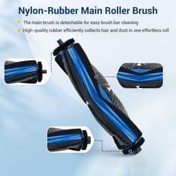 19-delige - 1 rubberen hoofdborstel, 1 dweilroller, 6 zijborstels, 4 HEPA-filters en 6 stofzuigerzakken - Voor ECOVACS DEEBOT X8 Pro Omni/ X8 Omni robotstofzuiger — thumbnail 5