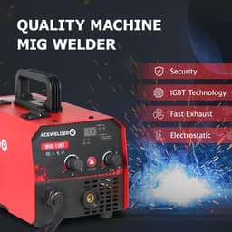 Lasapparaat MIG - Inverter lasapparaat - Metaalverbindingen maken - Gasloos lassen - 130 A - Rood — thumbnail 5