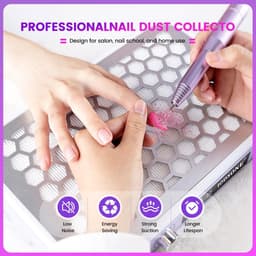 Nagelstofverzamelaar - Nagelstofzuiger - Nagels Vijlen - Sterke Zuigkracht - 80 W - Wit — thumbnail 4