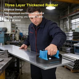 Elektrische Zuignap - Vacuümzuiger Tegels - Gladde Materialen Verplaatsen - Automatische Druk Bijvulling - 260 kg - Zwart — thumbnail 2