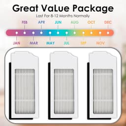 3 stuks vervangende HEPA-filters - Voor ECOVACS DEEBOT N20 Plus/ N20 Pro Plus/ X1 Omni/ T10/ T10 Plus/ T10 Turbo/ T10 Omni/Yeedi C12 Plus/ C12 Pro Plus, - filterset — thumbnail 3