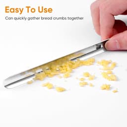 Kruimelveger Set - Tafelreiniger Rvs - Tafel Schoonmaken - Met Handige Clip - 5 Stuks - Zilver — thumbnail 5