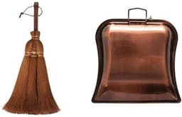 Kleine Bezem Stoffer Set - Handbezem Stoffer - Bureau Schoonmaken - Compact Ontwerp - 14x31cm - Bruin — thumbnail 1