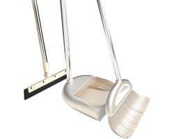 Stof- en borstelset - Veegset lange steel - Vloeren snel reinigen - Met kamfilter - 88 cm steel - Meerkleurig