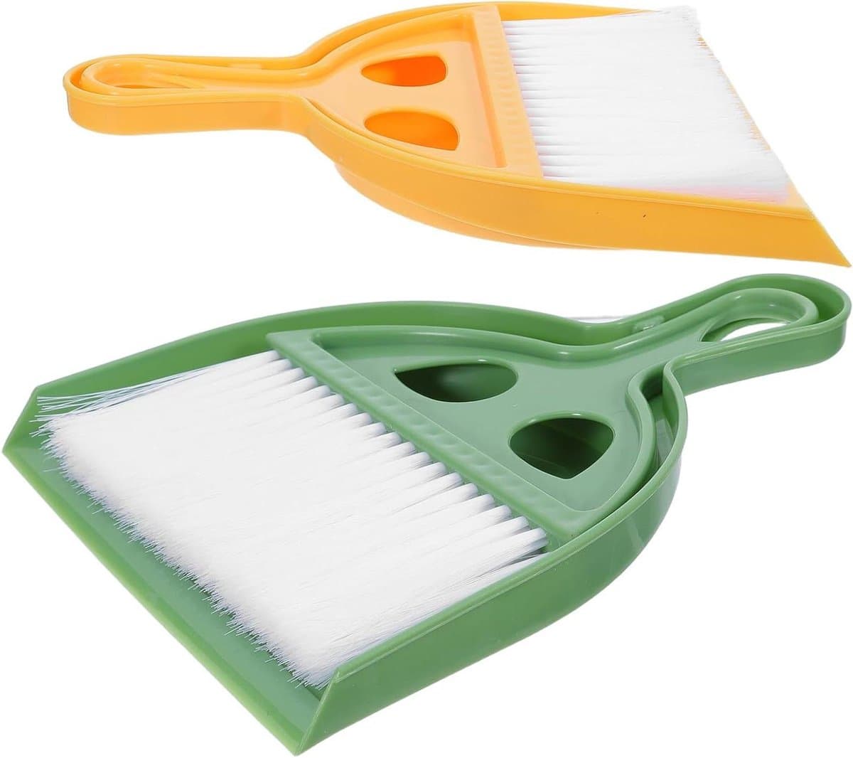 Stoffer en Bezem Set - Mini Bezem Tafel Bezem - Bureau Schoonmaken - Compact en Lichtgewicht — afbeelding 1