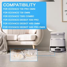 Seb2 - Mop Pad Vervangset - Voor Ecovacs Deebot T30 Pro Omni - Hoogwaardige Katoenen Doekjes - Perfecte Pasvorm - Ideaal voor Vloeronderhoud - G... — thumbnail 4