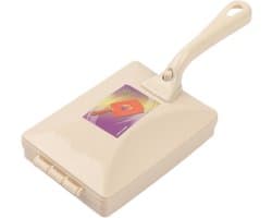 Handmatige tapijt veger - Kruimelreiniger roller - Snel oppervlak reinigen - Met handige opvangbak - 26 cm lengte - Paars