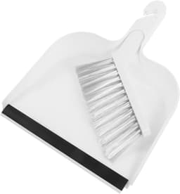 Stoffer en blikset - Mini bezem - Kantoor reinigen - Compact ontwerp - 28 cm bezem - Wit — thumbnail 1