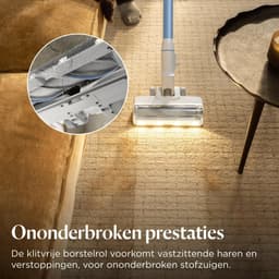 Steelstofzuiger - Draadloze Stofzuiger - Dagelijks Schoonmaken - Klitvrije Borstelrol - 40 Min Gebruik - Wit — thumbnail 4