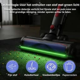 Stofzuigermond - Geschikt voor Dyson steelstofzuiger - Dyson V7,V 8,V10,V11,V15,SLIM - Led - Universele Stofzuigermond - Wasbare borstel - Blauw — thumbnail 5