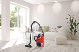 Cilinder Stofzuiger - Stofzuiger met zak - Efficiënt schoonmaken - Compact opbergsysteem - 3.5L capaciteit - Rood — thumbnail 3