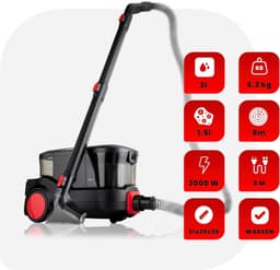 Nexvo® Tapijtreiniger machine - Tapijtreiniger - Tapijtreiniger apparaat - Zwart/Rood - ‎52cm x 28cm x 29cm — thumbnail 4